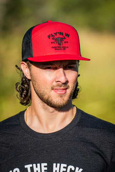 Red Fly'N W Fightin Bulls 7 Panel